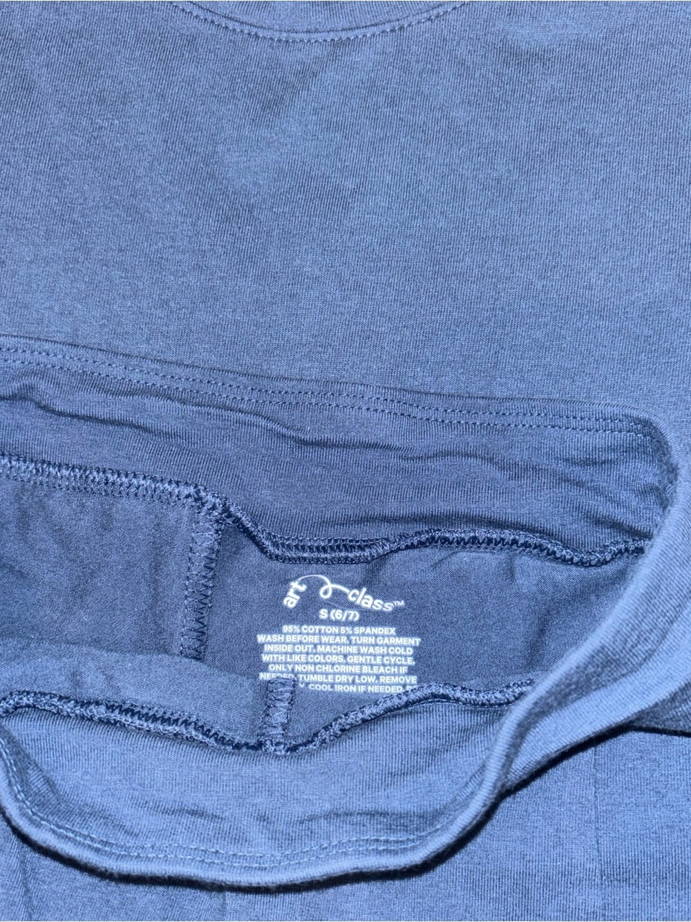 art class Navy Blue Ribbed Tank Top and Short Sleeve Sets - Picture 5 of 6